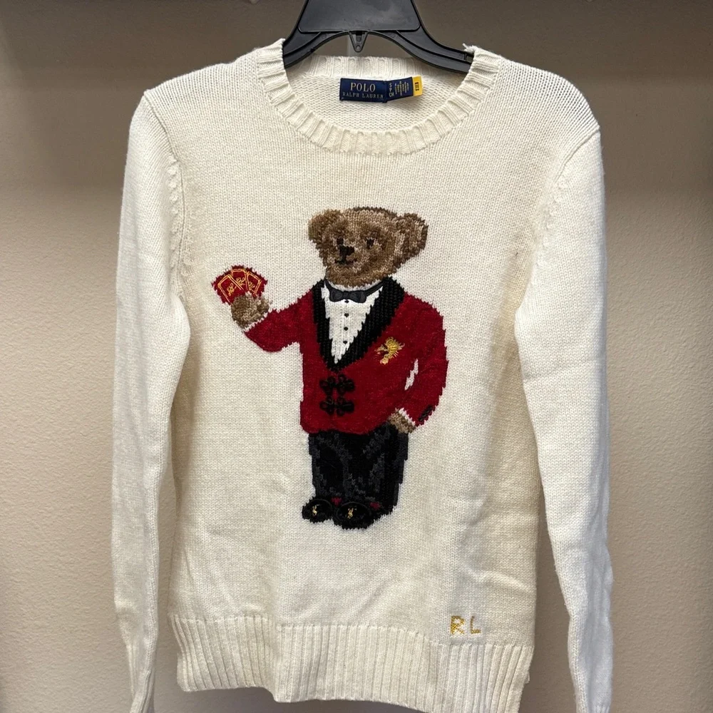 POLO RALPH LAUREN LUNAR NEW YEAR POLO BEAR SWEATER - S - Picture 4 of 6